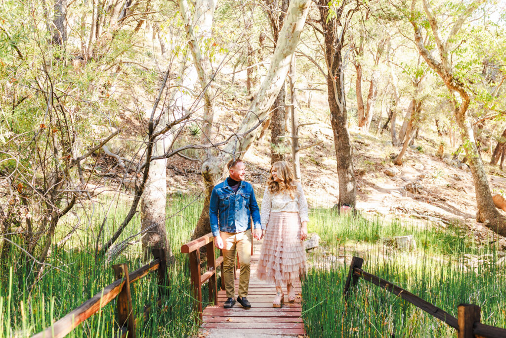 Engaged couple at Ramsey Canyon Preserve Sierra Vista Arizona wedding photographer