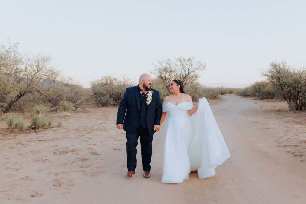 Willcox wedding photographer capturing golden hour bridal portraits