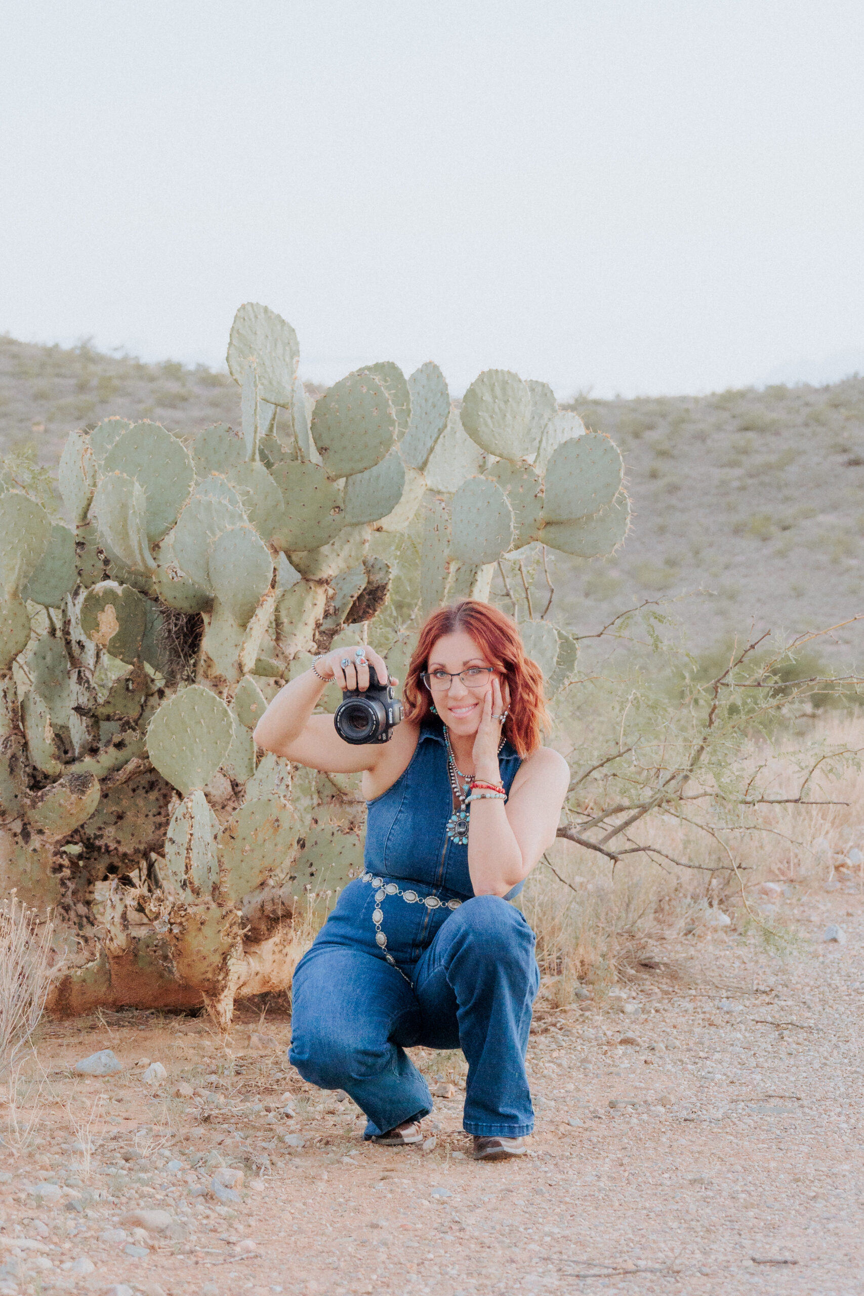 Anita McLeod Tucson photographer with camera Arizona