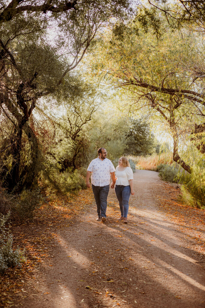 Tucson Arizona engagement photos wetlands trail at Sweetwater