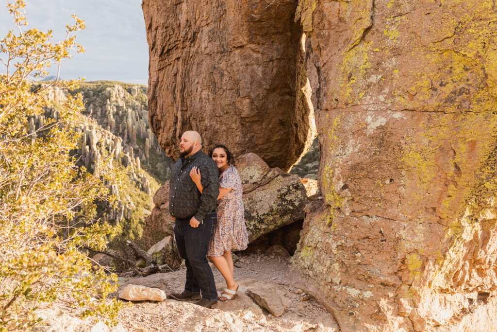 Adventure engagement session Chiricahua Mountains Willcox Arizona